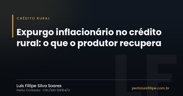 Capa do artigo: Expurgo inflacionário no crédito rural: o que o produtor recupera