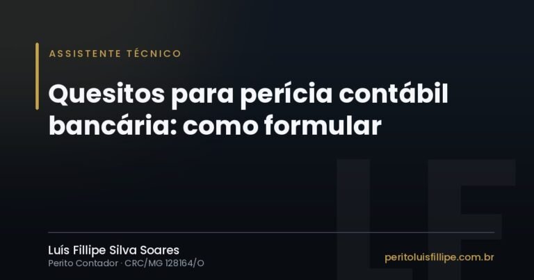 Capa do artigo: Quesitos para perícia contábil bancária: como formular