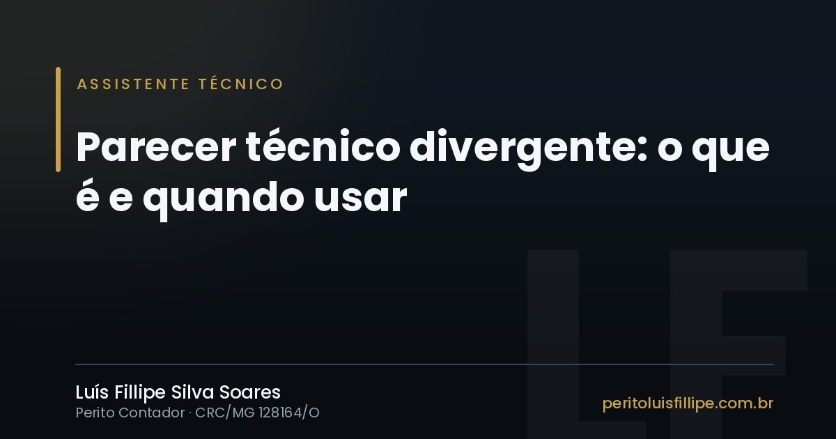 Capa do artigo: Parecer técnico divergente: o que é e quando usar