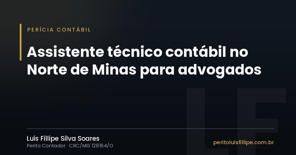 Capa do artigo: Assistente técnico contábil no Norte de Minas para advogados