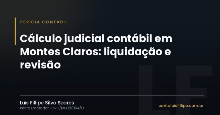 Capa do artigo: Cálculo judicial contábil em Montes Claros: liquidação e revisão
