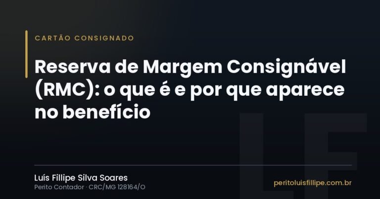 Capa do artigo: Reserva de Margem Consignável (RMC): o que é e por que aparece no seu benefício