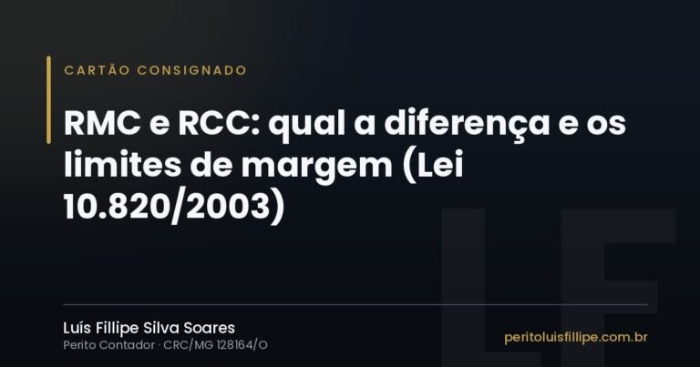 Capa do artigo: RMC e RCC: qual a diferença e os limites de margem (Lei 10.820/2003)