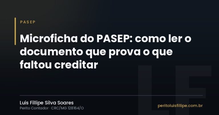 Capa do artigo: Microficha do PASEP: como ler o documento que prova o que faltou creditar
