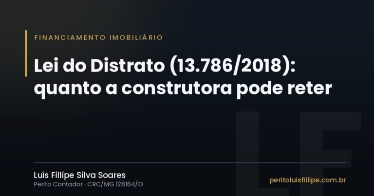 Capa do artigo: Lei do Distrato (13.786/2018): quanto a construtora pode reter se você desistir