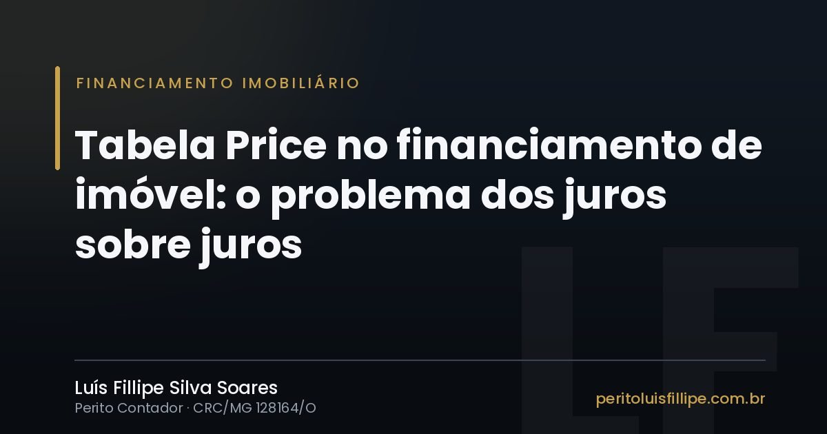 Capa do artigo: Tabela Price no financiamento de imóvel: o problema dos juros sobre juros