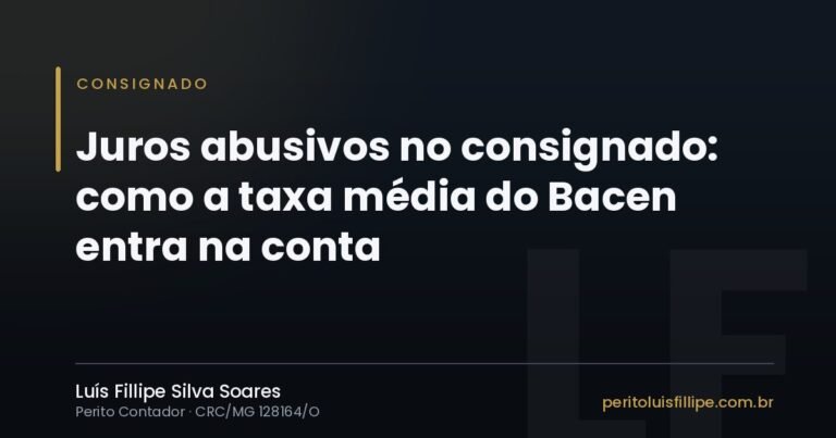 Capa do artigo: Juros abusivos no consignado: como a taxa média do Bacen entra na conta