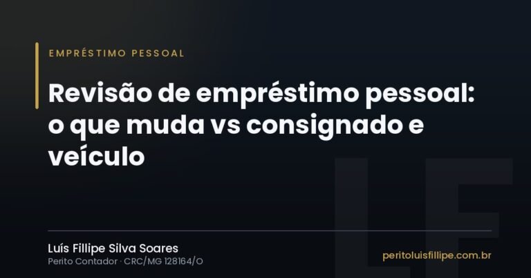 Capa do artigo: Revisão de empréstimo pessoal: o que muda em relação ao consignado e ao veículo