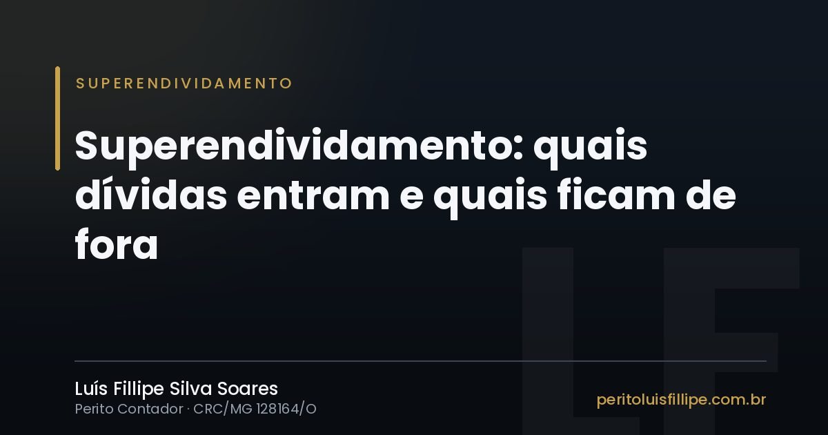 Capa do artigo: Superendividamento: quais dívidas entram e quais ficam de fora