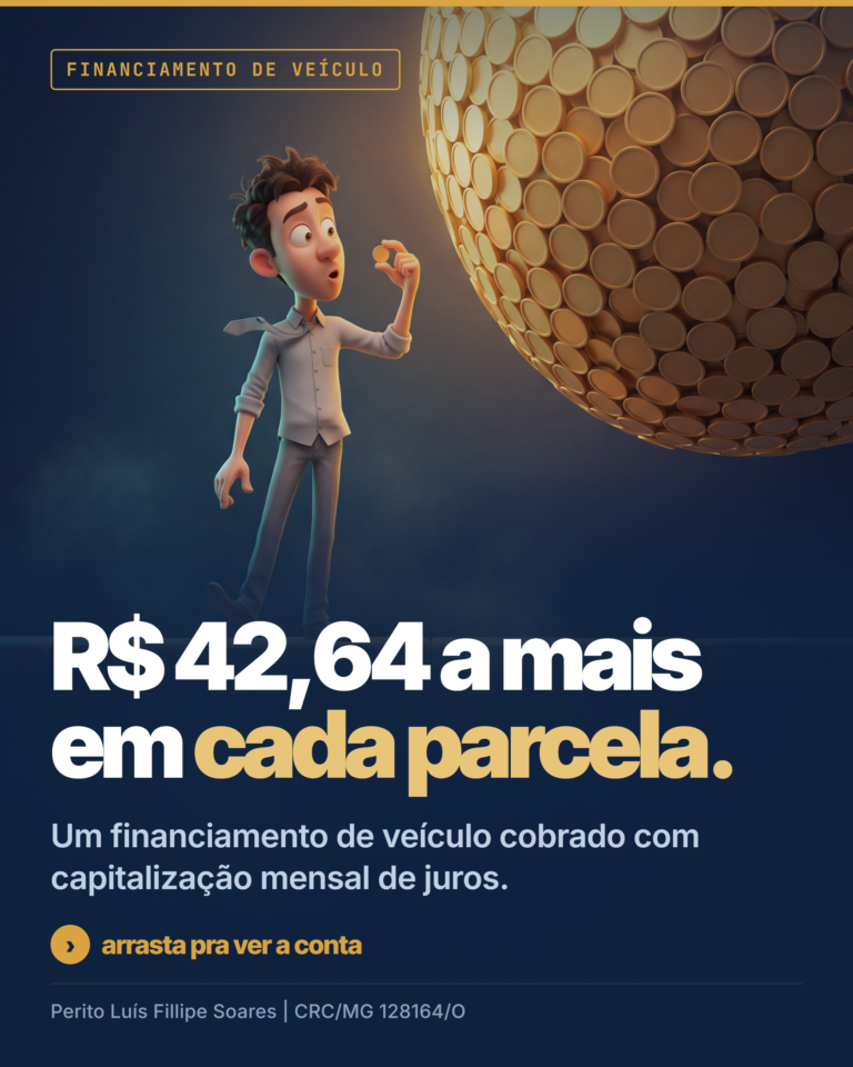 Capitalização mensal em financiamento de veículo: como R$ 42,64 por parcela viraram mais de dez mil reais