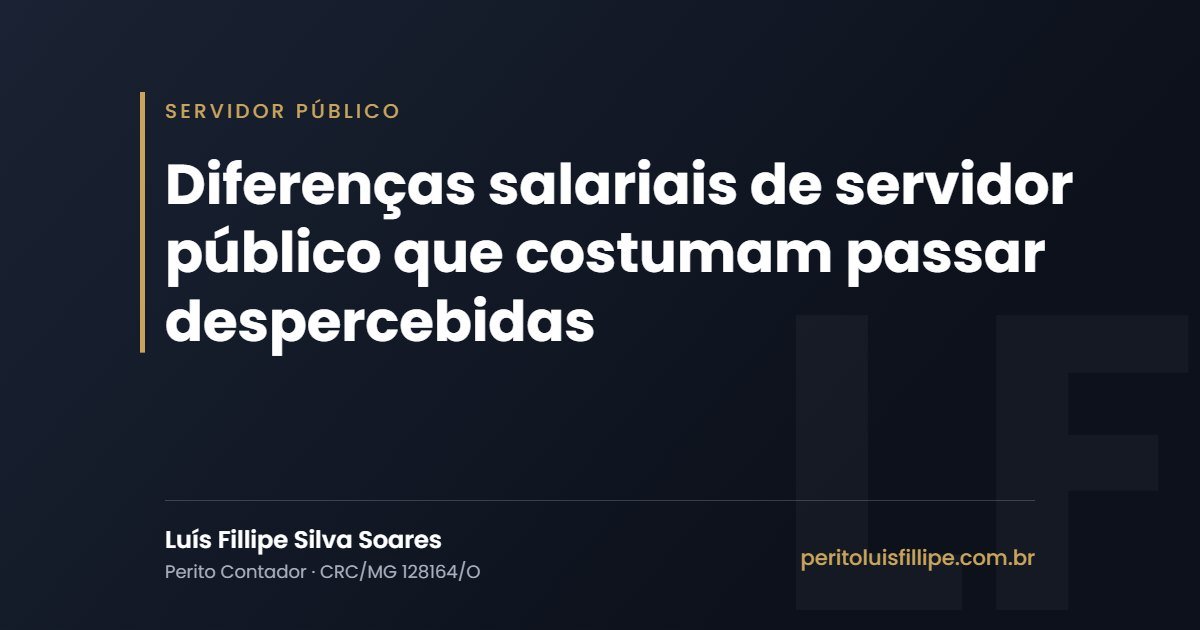 Capa do artigo: Diferenças salariais de servidor público que costumam passar despercebidas