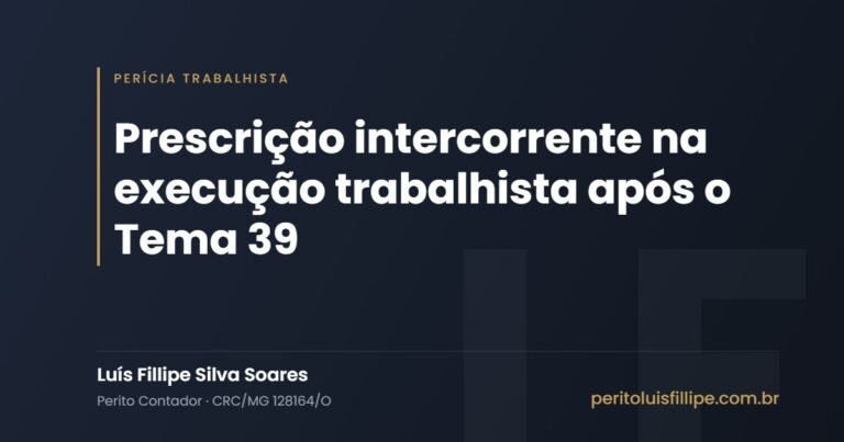 Prescrição intercorrente na execução trabalhista após o Tema 39