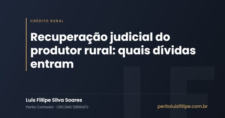 Recuperação judicial do produtor rural: quais dívidas entram